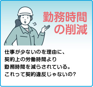 相談事例５：勤務時間の削減
