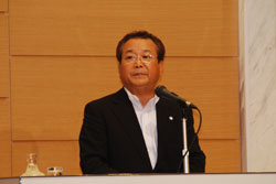 「連合の底力を発揮しよう」と訴える川口連合大阪会長