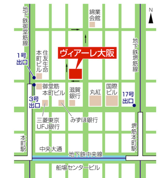 ヴィアーレ大阪・地図